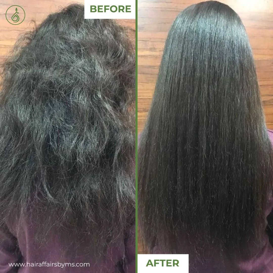 Before & After Results Using the Frizzy & Dull Hair Bundle
