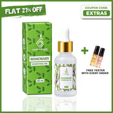 Hair Affairs Rosemary Essential Oil 30ml dropper bottle with green box, imported from Spain