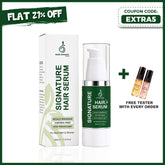 Hair Affairs Signature Hair Serum bottle with product box for reducing hair breakage and frizz