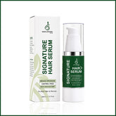 Hair Affairs Signature Hair Serum bottle with product box for reducing hair breakage and frizz