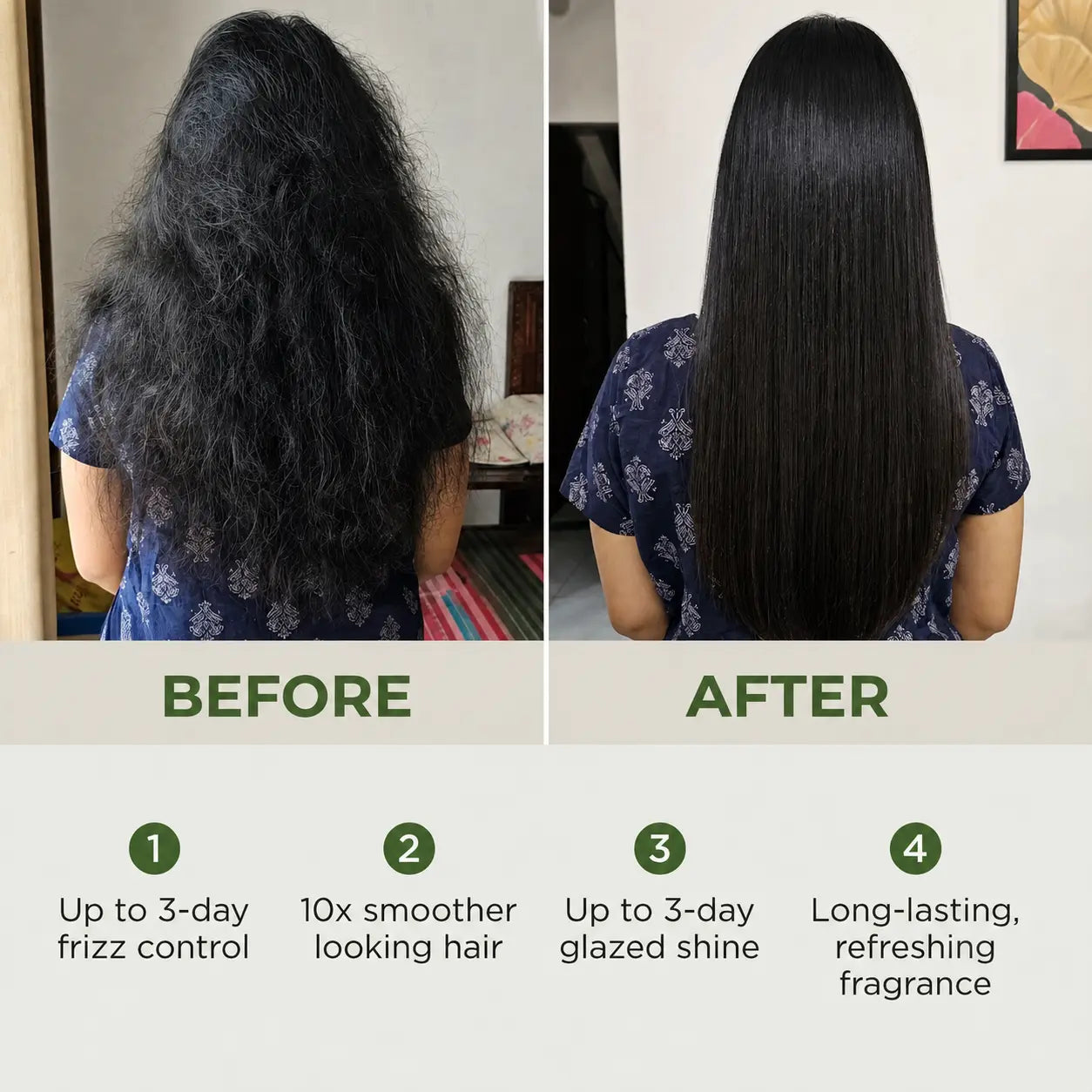 4-in-1 Leave-in-Cream before & after results