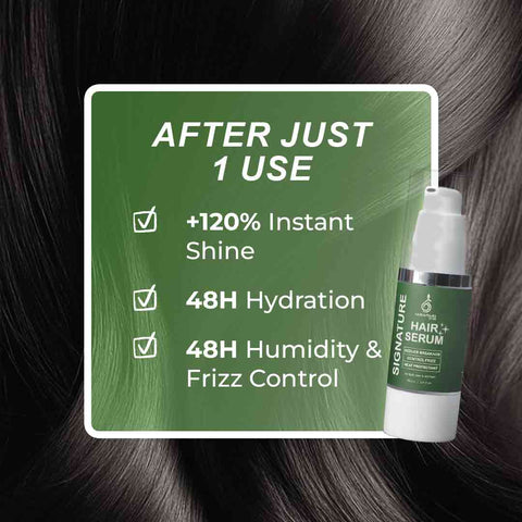 Instant shine , 48H hydration , Frizz control , Anti-humidity serum , Hair care product