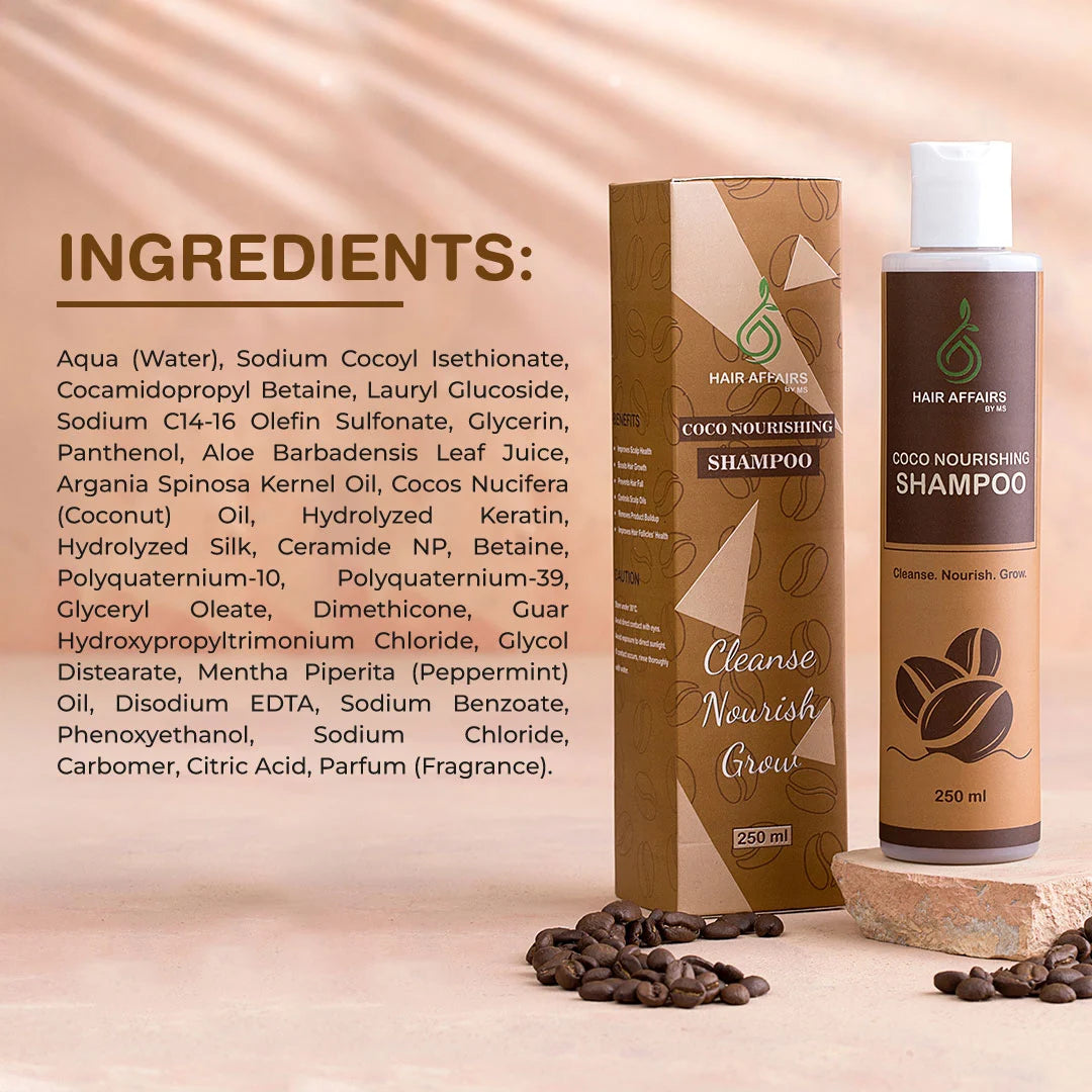 Coco Nourishing Shampoo - Shampoo Ingredients, Hair Affairs by MS Shampoo, Best Shampoo in Pakistan