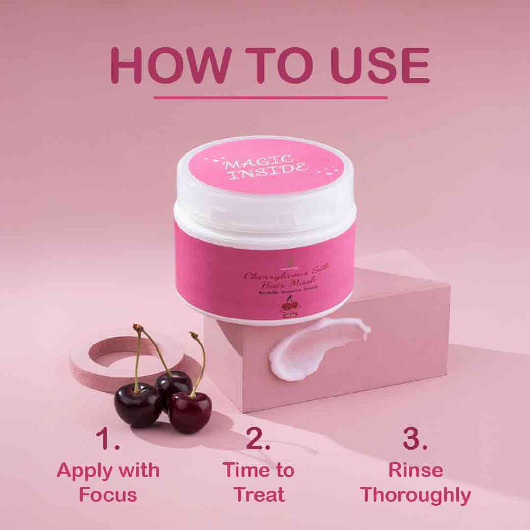 Cherrylicious Silk Hair Mask Application
