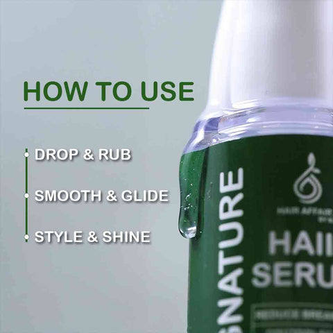 Signature Hair serum application