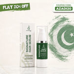 Hair Affairs Signature Hair Serum bottle with product box for reducing hair breakage and frizz